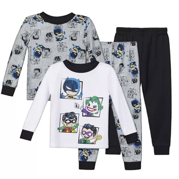 DC SUPER FRIENDS Other - TODDLER BATMAN 4 PIECE PAJAMA SET SIZE 2T  #K7